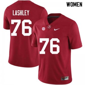 NCAA Women's Alabama Crimson Tide #76 Scott Lashley Stitched College Nike Authentic Crimson Football Jersey AJ17S08SG